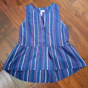 Francescas Alya Striped Peplum Tank